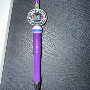 Purple pray Pen with Colorful Accents